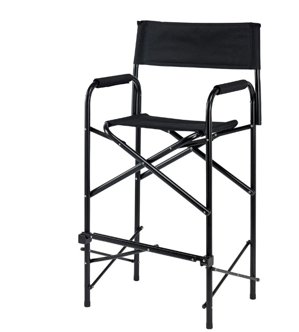 Metal Leather Director Chair Tall