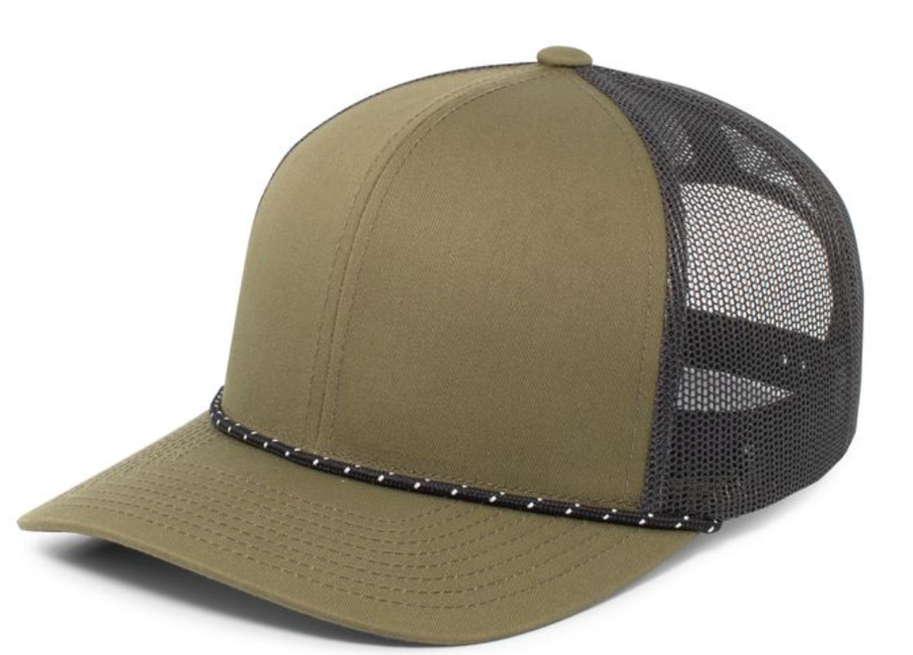 Pacific Headwear- 104BR TRUCKER SNAPBACK BRAID CAP 