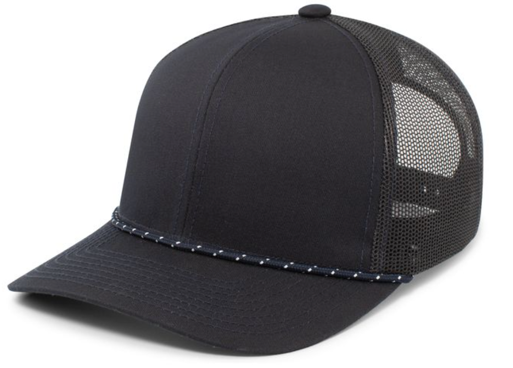 Pacific Headwear- 104BR TRUCKER SNAPBACK BRAID CAP