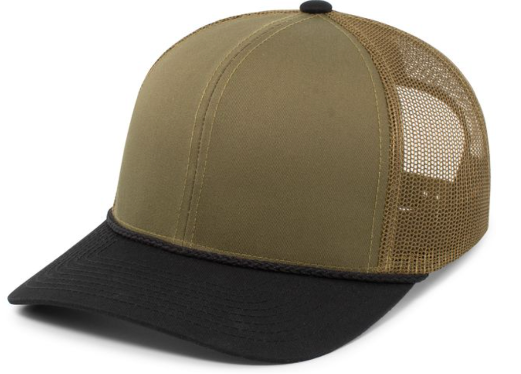 Pacific Headwear- 104BR TRUCKER SNAPBACK BRAID CAP