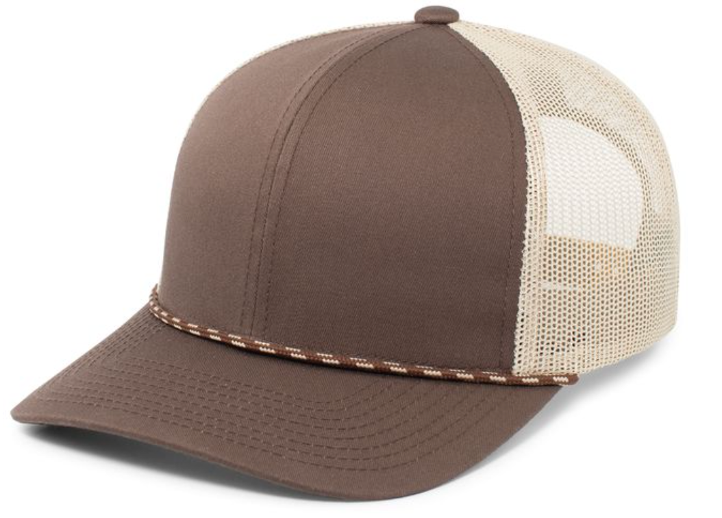Pacific Headwear- 104BR TRUCKER SNAPBACK BRAID CAP