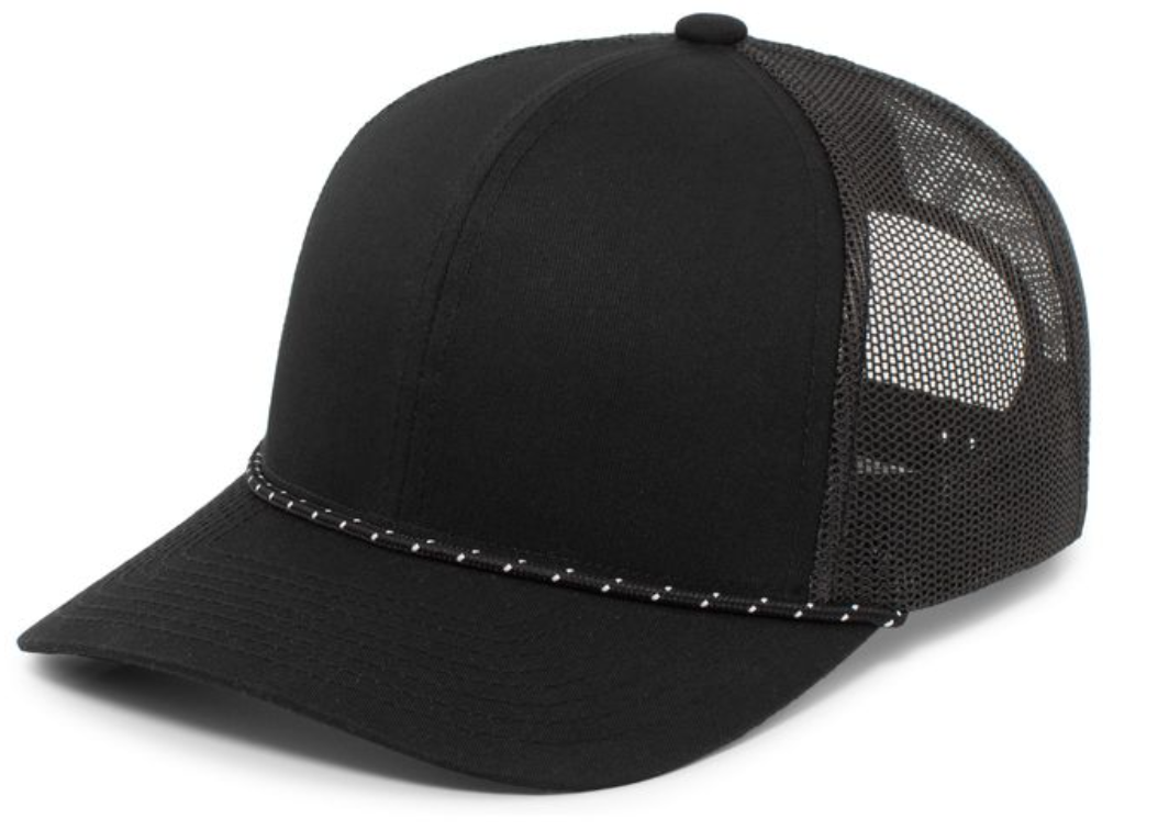 Pacific Headwear- 104BR TRUCKER SNAPBACK BRAID CAP