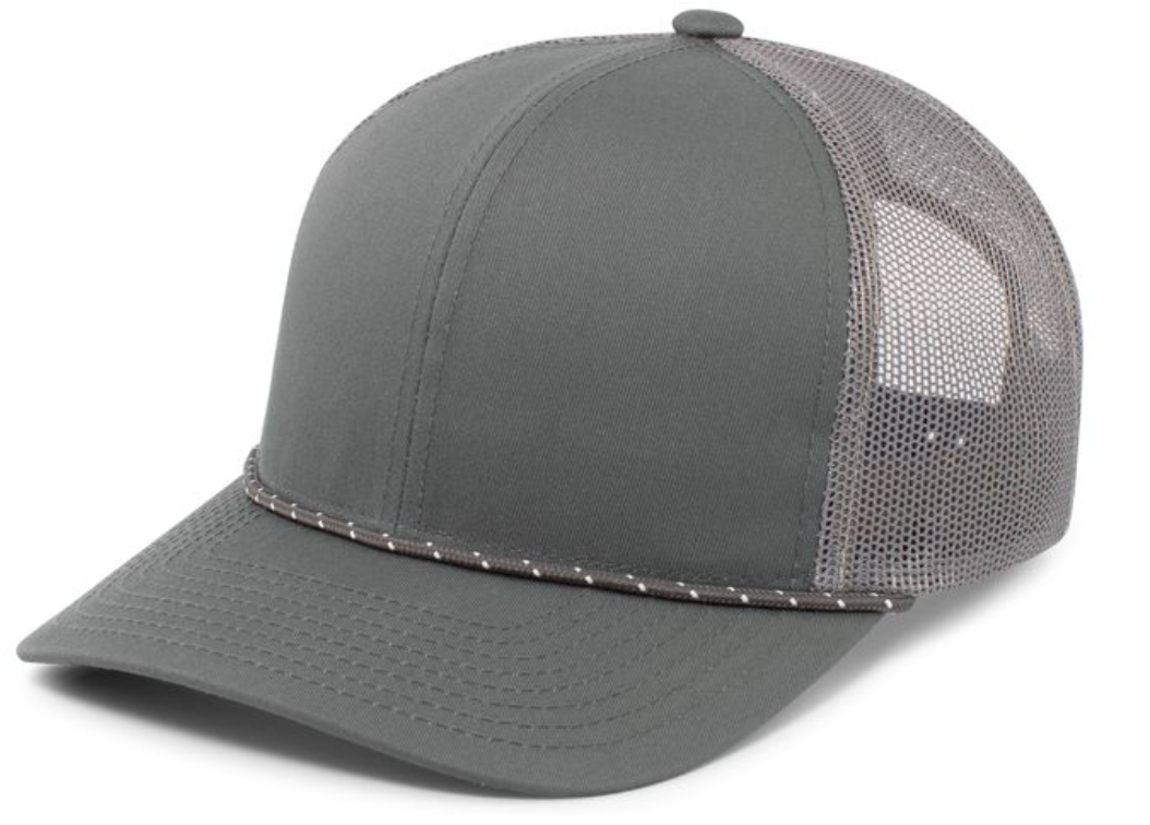 Pacific Headwear- 104BR TRUCKER SNAPBACK BRAID CAP