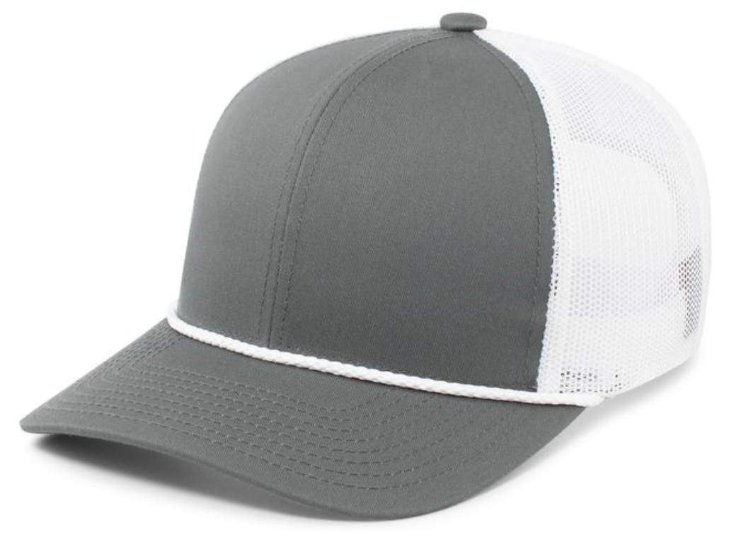 Pacific Headwear- 104BR TRUCKER SNAPBACK BRAID CAP