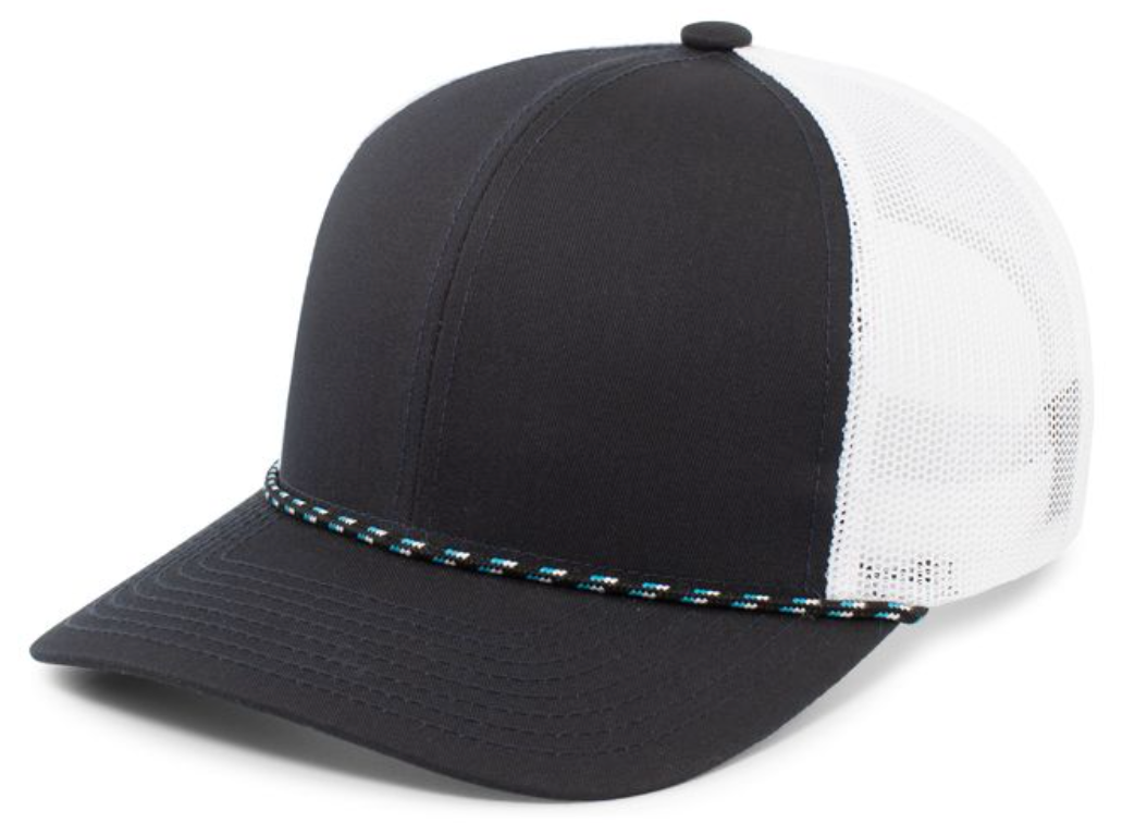 Pacific Headwear- 104BR TRUCKER SNAPBACK BRAID CAP