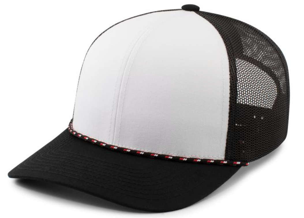 Pacific Headwear- 104BR TRUCKER SNAPBACK BRAID CAP