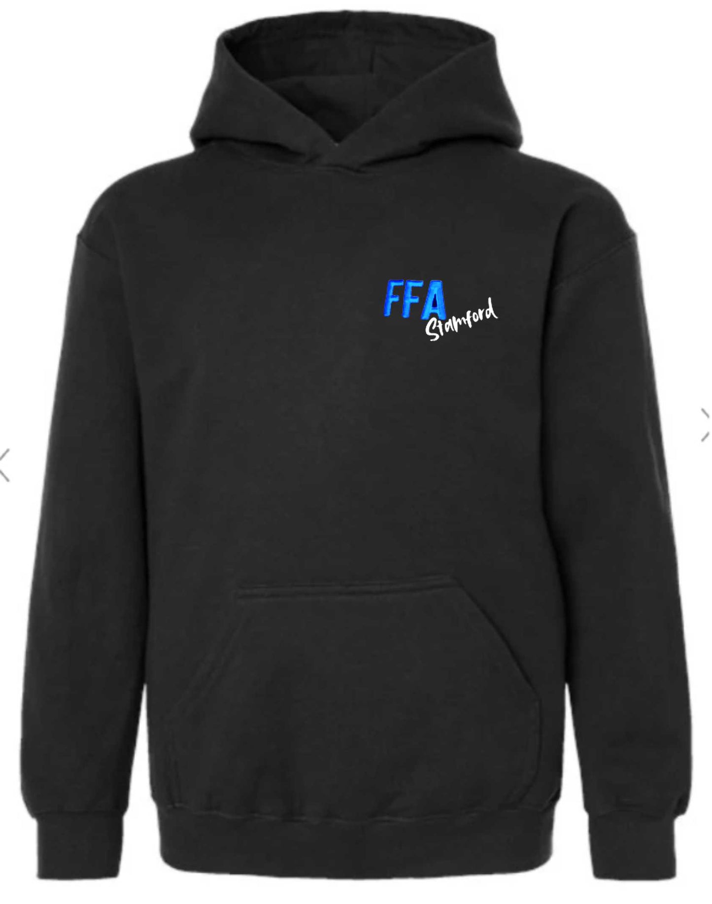 Stamford FFA Tultex - Unisex Fleece Black Hooded Sweatshirt - 320