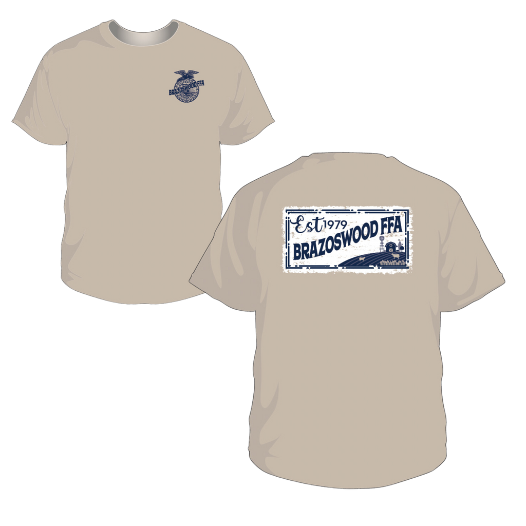 Brazoswood T Shirt- Sand 