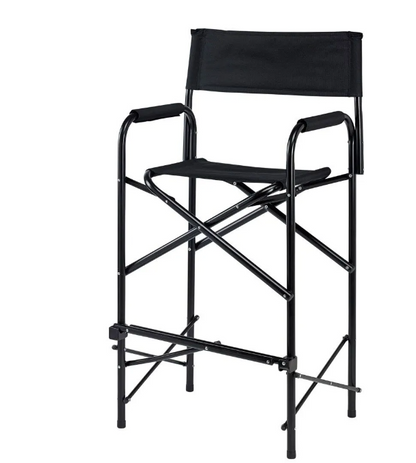 Metal Leather Director Chair Tall