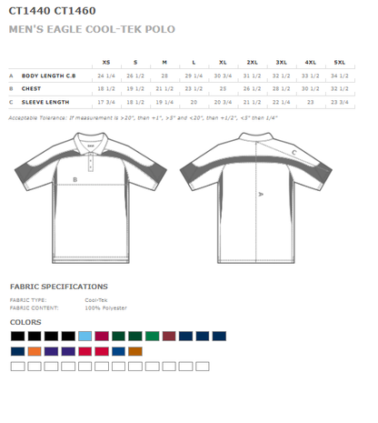 BAW Men's Eagle Cool-Tek Polo