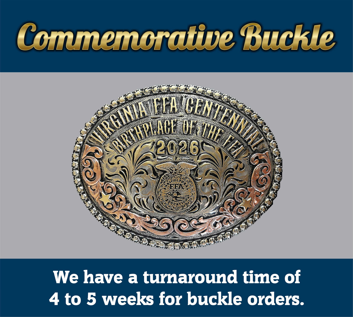 Virginia FFA Commemorative Buckle