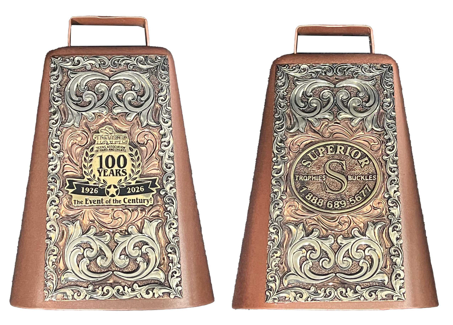 Cowbell - copper w/plate