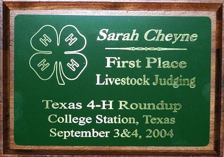 First Place Livestock Judging